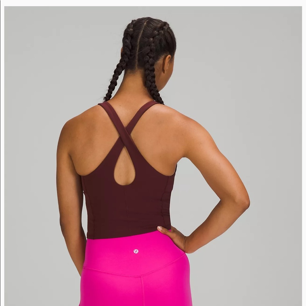 Supportive Maroon Lululemon workout tank top